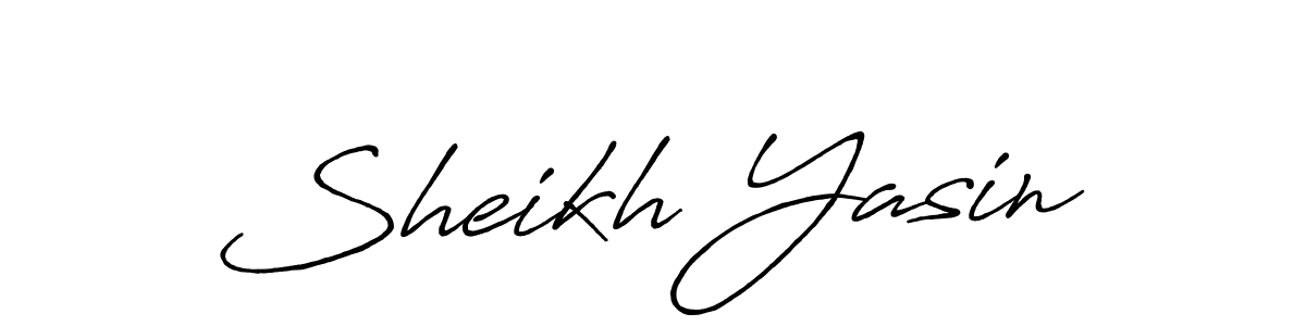 How to make Sheikh Yasin name signature. Use Antro_Vectra_Bolder style for creating short signs online. This is the latest handwritten sign. Sheikh Yasin signature style 7 images and pictures png