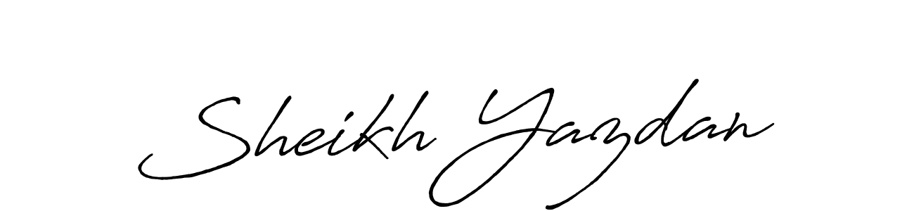 Use a signature maker to create a handwritten signature online. With this signature software, you can design (Antro_Vectra_Bolder) your own signature for name Sheikh Yazdan. Sheikh Yazdan signature style 7 images and pictures png