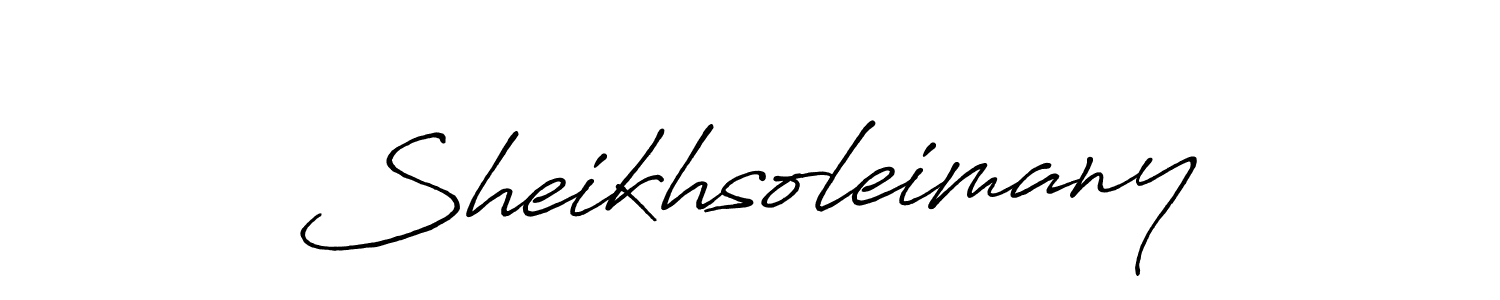 Use a signature maker to create a handwritten signature online. With this signature software, you can design (Antro_Vectra_Bolder) your own signature for name Sheikhsoleimany. Sheikhsoleimany signature style 7 images and pictures png