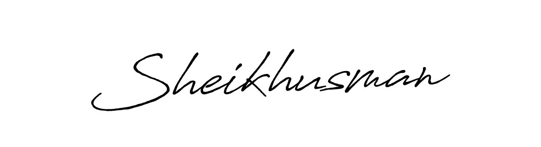 Make a beautiful signature design for name Sheikhusman. With this signature (Antro_Vectra_Bolder) style, you can create a handwritten signature for free. Sheikhusman signature style 7 images and pictures png