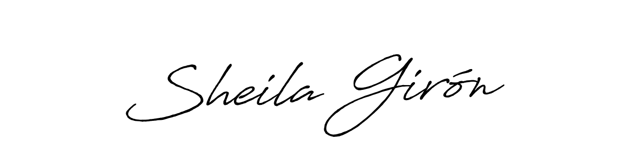 Make a beautiful signature design for name Sheila Girón. With this signature (Antro_Vectra_Bolder) style, you can create a handwritten signature for free. Sheila Girón signature style 7 images and pictures png