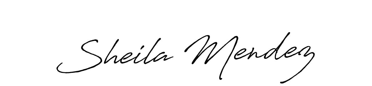 Make a beautiful signature design for name Sheila Mendez. With this signature (Antro_Vectra_Bolder) style, you can create a handwritten signature for free. Sheila Mendez signature style 7 images and pictures png