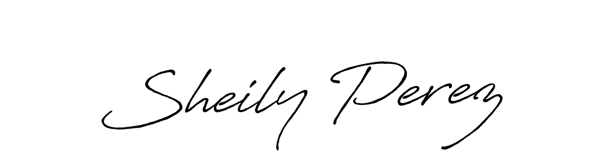 How to make Sheily Perez name signature. Use Antro_Vectra_Bolder style for creating short signs online. This is the latest handwritten sign. Sheily Perez signature style 7 images and pictures png