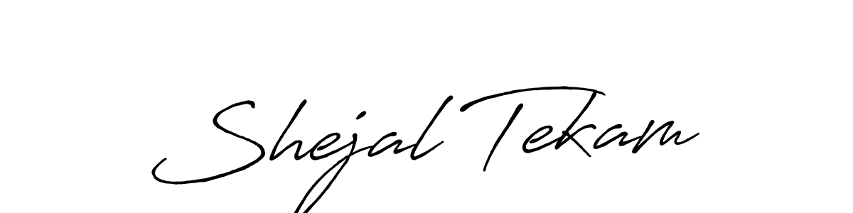 if you are searching for the best signature style for your name Shejal Tekam. so please give up your signature search. here we have designed multiple signature styles  using Antro_Vectra_Bolder. Shejal Tekam signature style 7 images and pictures png