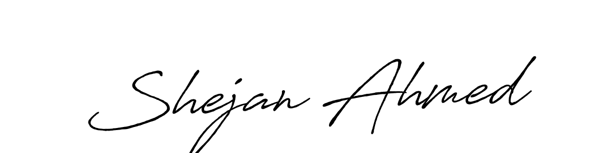 Also we have Shejan Ahmed name is the best signature style. Create professional handwritten signature collection using Antro_Vectra_Bolder autograph style. Shejan Ahmed signature style 7 images and pictures png
