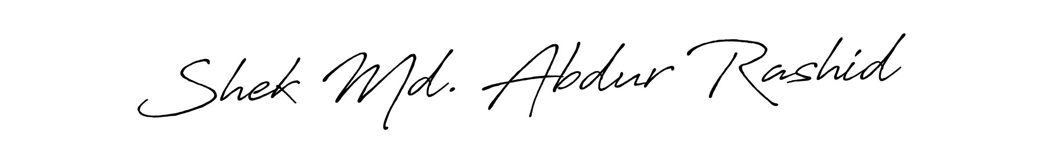 Create a beautiful signature design for name Shek Md. Abdur Rashid. With this signature (Antro_Vectra_Bolder) fonts, you can make a handwritten signature for free. Shek Md. Abdur Rashid signature style 7 images and pictures png