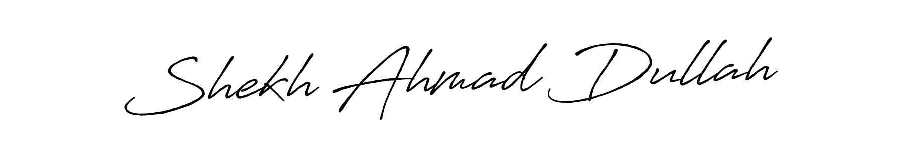 Create a beautiful signature design for name Shekh Ahmad Dullah. With this signature (Antro_Vectra_Bolder) fonts, you can make a handwritten signature for free. Shekh Ahmad Dullah signature style 7 images and pictures png