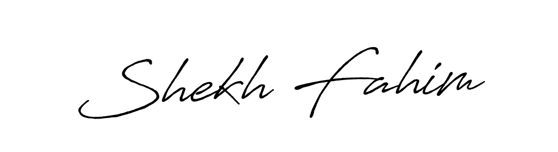 Design your own signature with our free online signature maker. With this signature software, you can create a handwritten (Antro_Vectra_Bolder) signature for name Shekh Fahim. Shekh Fahim signature style 7 images and pictures png