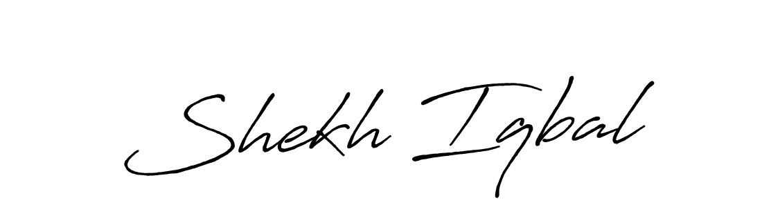 Create a beautiful signature design for name Shekh Iqbal. With this signature (Antro_Vectra_Bolder) fonts, you can make a handwritten signature for free. Shekh Iqbal signature style 7 images and pictures png
