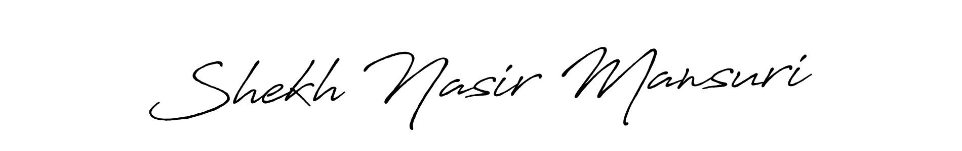 Use a signature maker to create a handwritten signature online. With this signature software, you can design (Antro_Vectra_Bolder) your own signature for name Shekh Nasir Mansuri. Shekh Nasir Mansuri signature style 7 images and pictures png