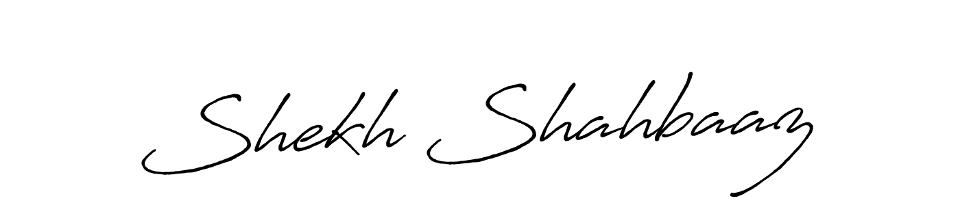 Design your own signature with our free online signature maker. With this signature software, you can create a handwritten (Antro_Vectra_Bolder) signature for name Shekh Shahbaaz. Shekh Shahbaaz signature style 7 images and pictures png