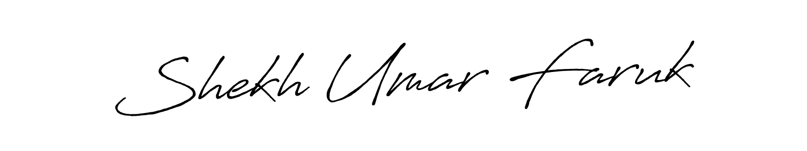 How to make Shekh Umar Faruk name signature. Use Antro_Vectra_Bolder style for creating short signs online. This is the latest handwritten sign. Shekh Umar Faruk signature style 7 images and pictures png