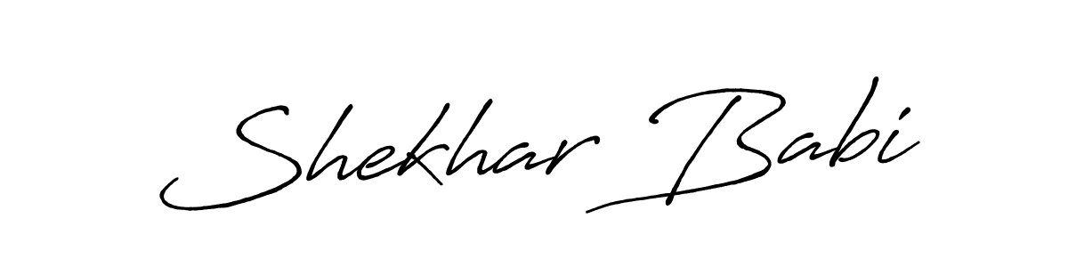 Design your own signature with our free online signature maker. With this signature software, you can create a handwritten (Antro_Vectra_Bolder) signature for name Shekhar Babi. Shekhar Babi signature style 7 images and pictures png