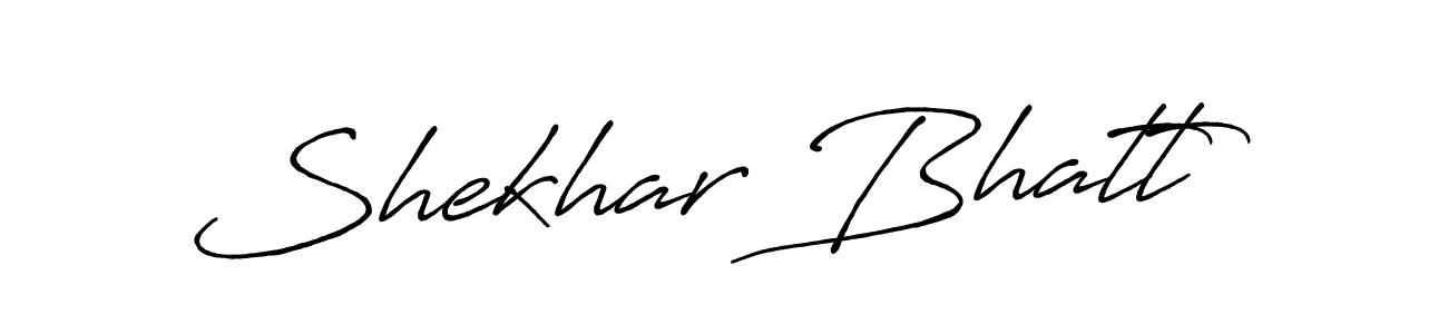 Design your own signature with our free online signature maker. With this signature software, you can create a handwritten (Antro_Vectra_Bolder) signature for name Shekhar Bhatt. Shekhar Bhatt signature style 7 images and pictures png