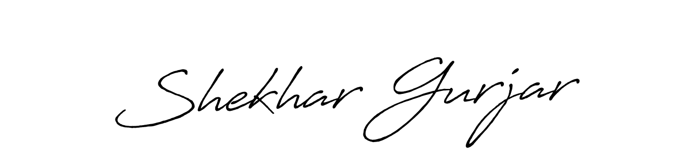 Create a beautiful signature design for name Shekhar Gurjar. With this signature (Antro_Vectra_Bolder) fonts, you can make a handwritten signature for free. Shekhar Gurjar signature style 7 images and pictures png