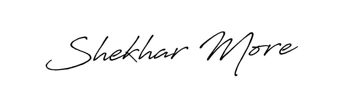 The best way (Antro_Vectra_Bolder) to make a short signature is to pick only two or three words in your name. The name Shekhar More include a total of six letters. For converting this name. Shekhar More signature style 7 images and pictures png