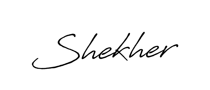 Use a signature maker to create a handwritten signature online. With this signature software, you can design (Antro_Vectra_Bolder) your own signature for name Shekher. Shekher signature style 7 images and pictures png