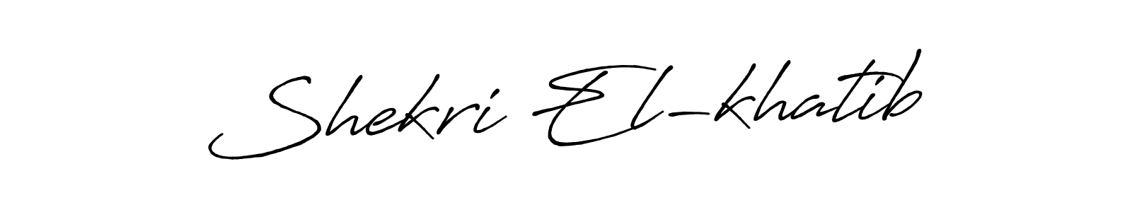 Shekri El-khatib stylish signature style. Best Handwritten Sign (Antro_Vectra_Bolder) for my name. Handwritten Signature Collection Ideas for my name Shekri El-khatib. Shekri El-khatib signature style 7 images and pictures png