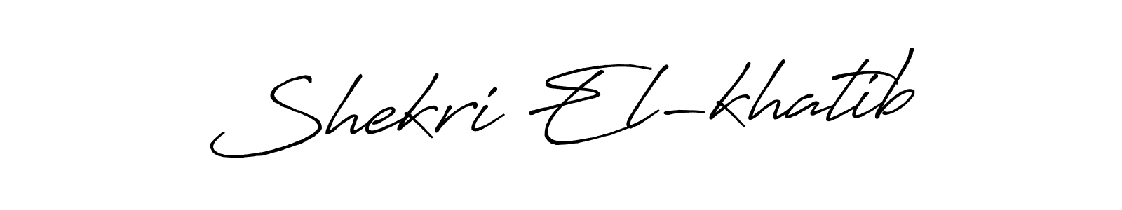 It looks lik you need a new signature style for name Shekri El-khatib. Design unique handwritten (Antro_Vectra_Bolder) signature with our free signature maker in just a few clicks. Shekri El-khatib signature style 7 images and pictures png