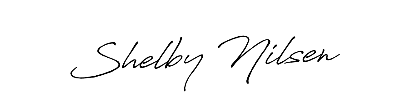 This is the best signature style for the Shelby Nilsen name. Also you like these signature font (Antro_Vectra_Bolder). Mix name signature. Shelby Nilsen signature style 7 images and pictures png