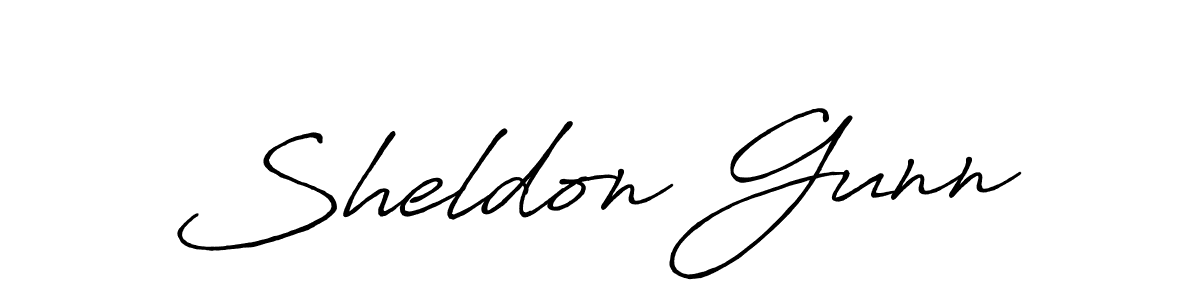 Similarly Antro_Vectra_Bolder is the best handwritten signature design. Signature creator online .You can use it as an online autograph creator for name Sheldon Gunn. Sheldon Gunn signature style 7 images and pictures png