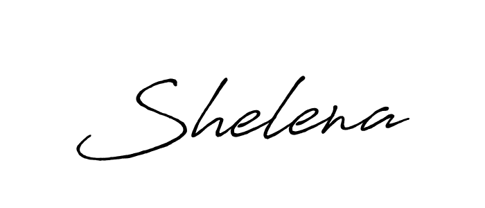 Make a beautiful signature design for name Shelena. With this signature (Antro_Vectra_Bolder) style, you can create a handwritten signature for free. Shelena signature style 7 images and pictures png