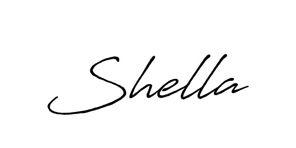 You should practise on your own different ways (Antro_Vectra_Bolder) to write your name (Shella) in signature. don't let someone else do it for you. Shella signature style 7 images and pictures png