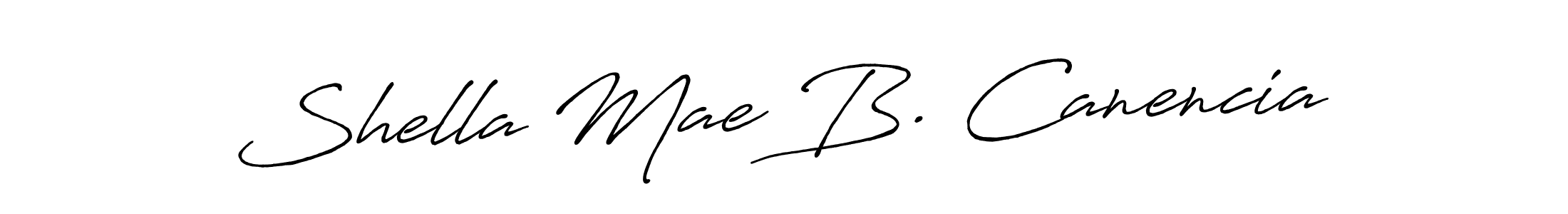 You should practise on your own different ways (Antro_Vectra_Bolder) to write your name (Shella Mae B. Canencia) in signature. don't let someone else do it for you. Shella Mae B. Canencia signature style 7 images and pictures png