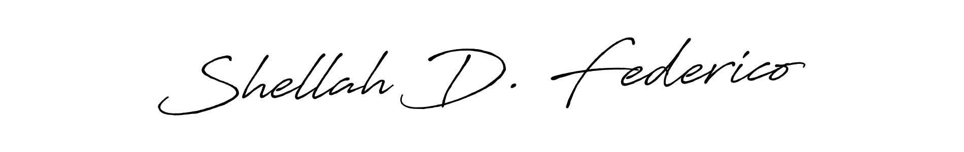 Shellah D. Federico stylish signature style. Best Handwritten Sign (Antro_Vectra_Bolder) for my name. Handwritten Signature Collection Ideas for my name Shellah D. Federico. Shellah D. Federico signature style 7 images and pictures png