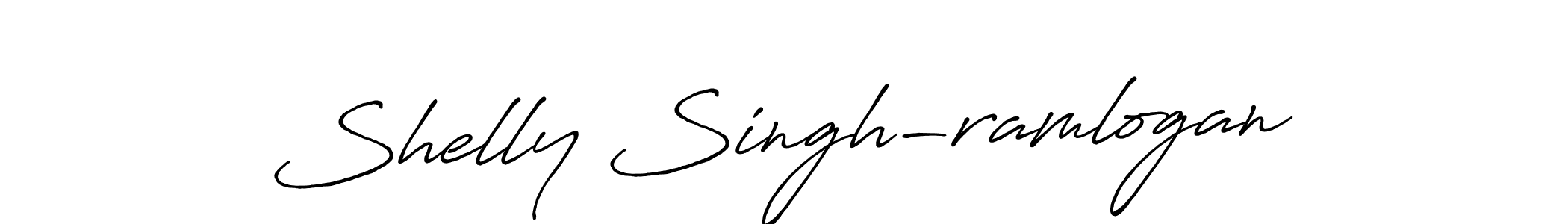 The best way (Antro_Vectra_Bolder) to make a short signature is to pick only two or three words in your name. The name Shelly Singh-ramlogan include a total of six letters. For converting this name. Shelly Singh-ramlogan signature style 7 images and pictures png