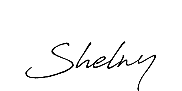How to make Shelny name signature. Use Antro_Vectra_Bolder style for creating short signs online. This is the latest handwritten sign. Shelny signature style 7 images and pictures png