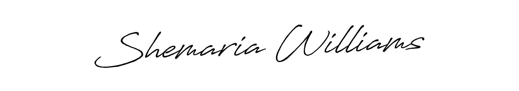 Use a signature maker to create a handwritten signature online. With this signature software, you can design (Antro_Vectra_Bolder) your own signature for name Shemaria Williams. Shemaria Williams signature style 7 images and pictures png