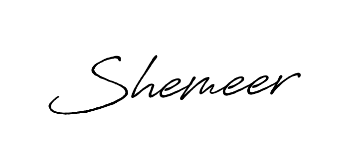 Create a beautiful signature design for name Shemeer. With this signature (Antro_Vectra_Bolder) fonts, you can make a handwritten signature for free. Shemeer signature style 7 images and pictures png