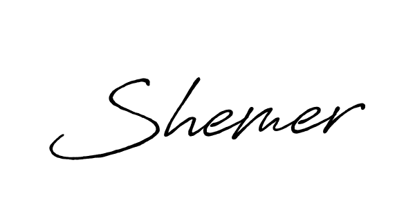 Design your own signature with our free online signature maker. With this signature software, you can create a handwritten (Antro_Vectra_Bolder) signature for name Shemer. Shemer signature style 7 images and pictures png