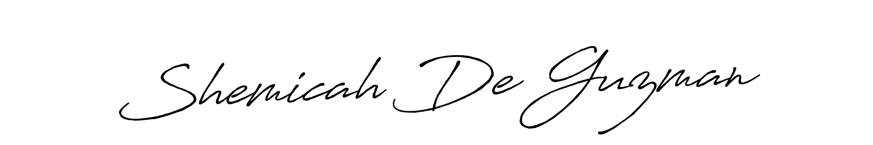 Shemicah De Guzman stylish signature style. Best Handwritten Sign (Antro_Vectra_Bolder) for my name. Handwritten Signature Collection Ideas for my name Shemicah De Guzman. Shemicah De Guzman signature style 7 images and pictures png