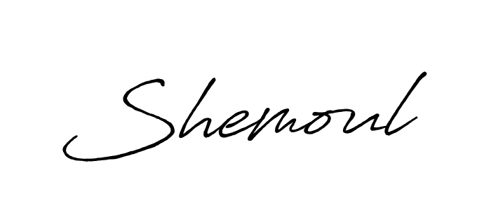 Use a signature maker to create a handwritten signature online. With this signature software, you can design (Antro_Vectra_Bolder) your own signature for name Shemoul. Shemoul signature style 7 images and pictures png