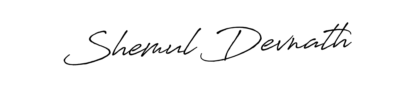 The best way (Antro_Vectra_Bolder) to make a short signature is to pick only two or three words in your name. The name Shemul Devnath include a total of six letters. For converting this name. Shemul Devnath signature style 7 images and pictures png
