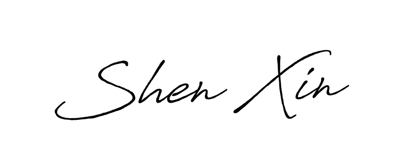 How to make Shen Xin name signature. Use Antro_Vectra_Bolder style for creating short signs online. This is the latest handwritten sign. Shen Xin signature style 7 images and pictures png