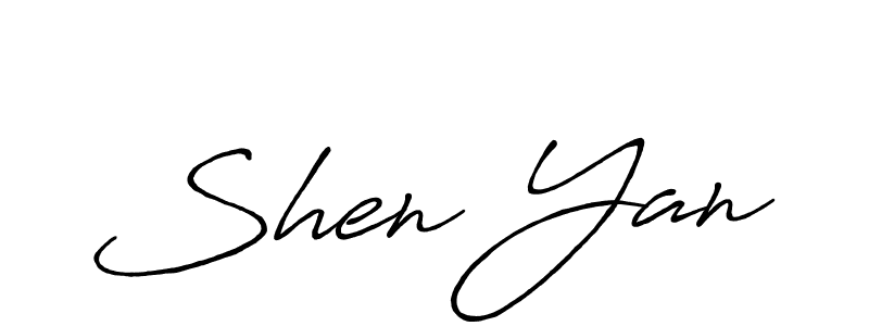 You should practise on your own different ways (Antro_Vectra_Bolder) to write your name (Shen Yan) in signature. don't let someone else do it for you. Shen Yan signature style 7 images and pictures png