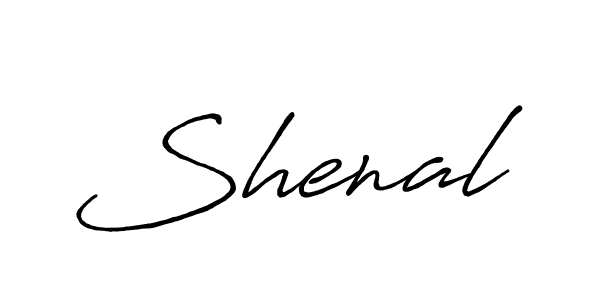 How to make Shenal signature? Antro_Vectra_Bolder is a professional autograph style. Create handwritten signature for Shenal name. Shenal signature style 7 images and pictures png