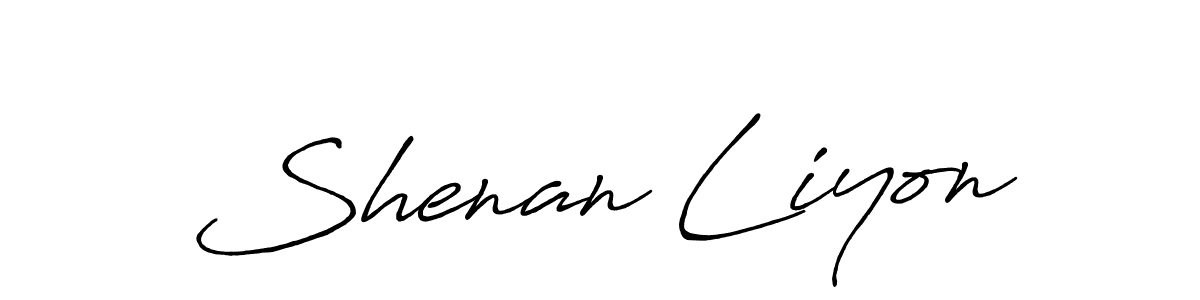 Shenan Liyon stylish signature style. Best Handwritten Sign (Antro_Vectra_Bolder) for my name. Handwritten Signature Collection Ideas for my name Shenan Liyon. Shenan Liyon signature style 7 images and pictures png