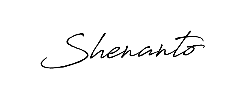 How to make Shenanto signature? Antro_Vectra_Bolder is a professional autograph style. Create handwritten signature for Shenanto name. Shenanto signature style 7 images and pictures png