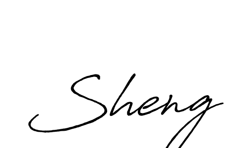 Use a signature maker to create a handwritten signature online. With this signature software, you can design (Antro_Vectra_Bolder) your own signature for name Sheng. Sheng signature style 7 images and pictures png