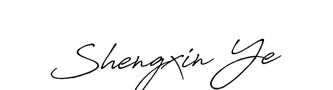 Make a beautiful signature design for name Shengxin Ye. With this signature (Antro_Vectra_Bolder) style, you can create a handwritten signature for free. Shengxin Ye signature style 7 images and pictures png