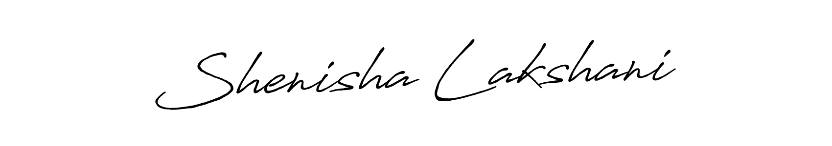 How to make Shenisha Lakshani name signature. Use Antro_Vectra_Bolder style for creating short signs online. This is the latest handwritten sign. Shenisha Lakshani signature style 7 images and pictures png