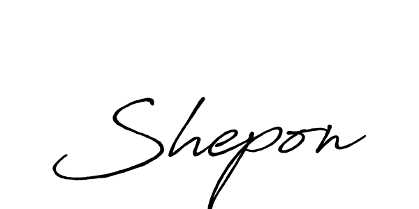 Also we have Shepon name is the best signature style. Create professional handwritten signature collection using Antro_Vectra_Bolder autograph style. Shepon signature style 7 images and pictures png