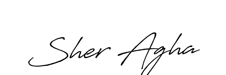 Sher Agha stylish signature style. Best Handwritten Sign (Antro_Vectra_Bolder) for my name. Handwritten Signature Collection Ideas for my name Sher Agha. Sher Agha signature style 7 images and pictures png