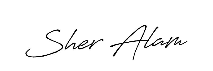 Create a beautiful signature design for name Sher Alam. With this signature (Antro_Vectra_Bolder) fonts, you can make a handwritten signature for free. Sher Alam signature style 7 images and pictures png