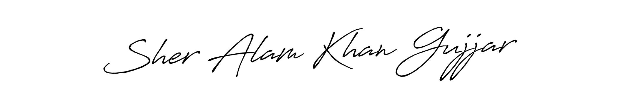 if you are searching for the best signature style for your name Sher Alam Khan Gujjar. so please give up your signature search. here we have designed multiple signature styles  using Antro_Vectra_Bolder. Sher Alam Khan Gujjar signature style 7 images and pictures png