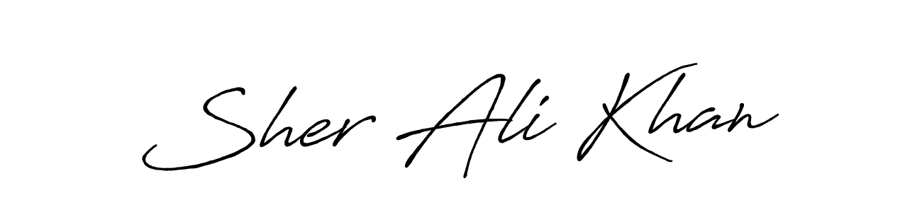 Create a beautiful signature design for name Sher Ali Khan. With this signature (Antro_Vectra_Bolder) fonts, you can make a handwritten signature for free. Sher Ali Khan signature style 7 images and pictures png